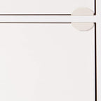 Hodedah Heavy Duty Engineered Wooden 3 Door Enclosed Multipurpose Storage Cabinet with Included Hardware for Easy Assembly, White