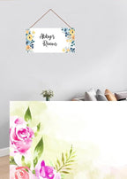 Personalized Flowers Sign For Girls Room Boys Bedroom Custom Name Science Funny Theme Kids Room Toddler Baby Nursery Door Plaque Wall Art Decor For Little Man Cave