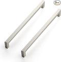 Ravinte 3 Pack 10 Inch Square Cabinet Handles - Satin Nickel & Brushed Nickel Drawer Pulls - Kitchen Cabinet Hardware