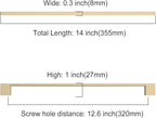 Asidrama 6 Pack 12.6 Inch(320mm) Brushed Brass Kitchen Cabinet Handles, Cabinet Pulls Kitchen Cabinet Hardware for Cupboard Drawer Pulls