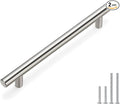 homdiy Brushed Nickel Cabinet Pulls Drawer Handles, 6-1/4in(160mm) Hole Center Dresser Drawer Handles Silver Drawer Pulls for Kitchen, Bedroom, Bathroom, Livingroom
