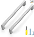 Ravinte 25 Pack Stainless Steel 8 Inch Cabinet Pulls Brushed Nickel Kitchen Cabinet Handles Square Kitchen Hardware for Cabinet Come with Screwdriver