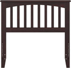 AFI, Mission Twin Solid Wood Headboard with Attachable Charger, Espresso