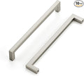Ravinte 10 Pack Solid Kitchen Cabinet Handles Brushed Nickel Cabinet Pulls Slim Drawer Pulls with 6-1/4 Inch Hole Center Square Bar Kitchen Cabinet Hardware