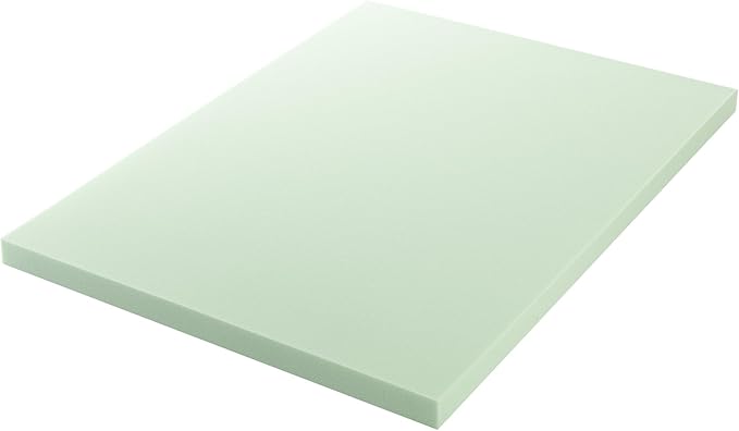 ZINUS 3 Inch Green Tea Memory Foam Mattress Topper, Smaller, More Convenient WonderBox Packaging, Pressure-Relieving Layers, CertiPUR-US Certified, Short Queen