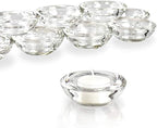 Clear Tealight Candle Holders - Set of 24, Round Chunky Glass Candle Holder, 3" Diameter - CH01
