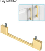 6 Pack Gold Cabinet Pulls - 11.3 Inch Cabinet Handles - Gold Wardrobe & Kitchen Pulls