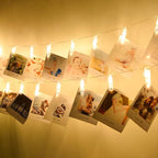 30 LED Photo Clip Fairy Lights LED Twinkle Lights Starry Lights for Home Halloween Thanksgiving Christmas Party Wedding Decor (10ft, Warm White)