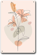 Metal Tin Signs Cute Floral Modern Art Suitable for Home Bar Cafe Farmhouse Decoration8x12inch Tin Sign