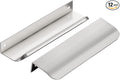 Ravinte Hardware 12 Pack Silver Cabinet Handles, 5.9 Inch (150mm) Finger Edge Pulls, 5 Inch Hole Center, Finger Pulls for Cabinets