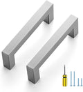 Ravinte 20 Pack Brushed Nickel Kitchen Cabinet Handles 3-1/2 Inch Cabinet Pulls Square Kitchen Hardware for Cabinet Drawer Pulls Drawer Handles Come with Screwdriver