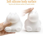 Night Light, Kids Bedside Lamp, Baby Nursery Lamp for Breastfeeding Safe, Break Resistant, Eye Caring, Adjustable Brightness & Color, Timing Function, Remote Control + Touch Control - Hippo