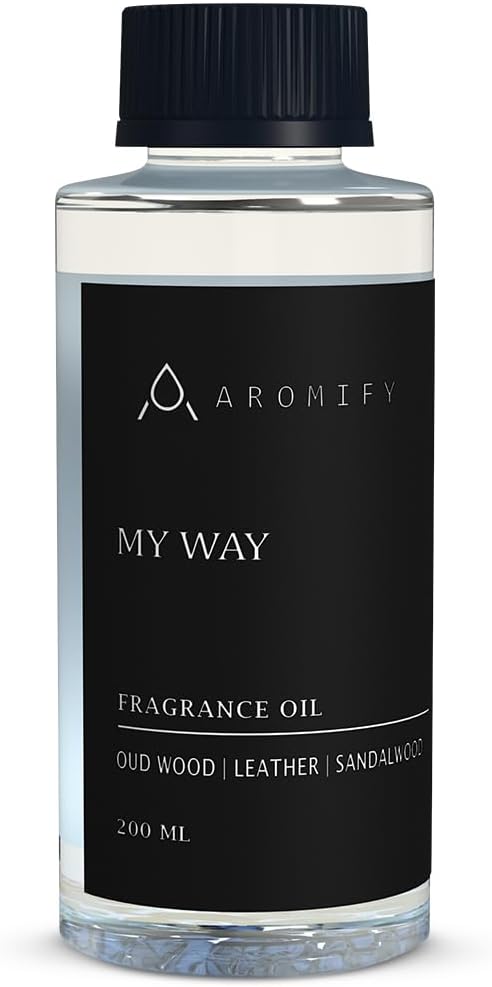 My Way Diffuser Oil, Inspired by 1 Hotel Miami Beach, 6.7 FL Oz, 200 mL Hotel Scent Diffuser Oil, My Way Aromatherapy Blend of Essential Oils for Home & Office, Leather & Sandalwood Scent.