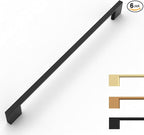 6 Pack Matte Black Cabinet Pulls 12.5 Inch Cabinet Handles Kitchen Cabinet Hardware Wardrobe Pulls Kitchen Handles for Cabinets Black Dresser Pulls Drawer Handle