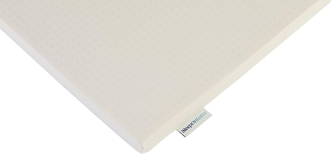 Pure Green Natural Latex Mattress Topper w/Jersey Cover - Firm - 2 Inch - Cal King Size (GOTS Certified Organic)