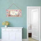 Personalized Sign Butterfly Wooden Sign For Kids Room Boys Bedroom Door Decor,Custom Name Flowers Wall Art Decor Decorative Plate for Nursery Little Man Cave