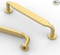 Asidrama 10 Pack 3.75 Inch(96mm) Brushed Gold Kitchen Cabinet Handles, Cabinet Pulls Kitchen Cabinet Hardware for Cupboard Drawer Pulls