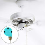 Ceiling Fan Switch ZE-268S6 3 Speed 4 Wire for Ceiling Fan Light Lamps and Wall Lights Pull Chain Switch Replacement On-Off with Pull Chain,1 Pack