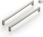 Ravinte 25 Pack Solid 7-1/2 Inch Center to Center Slim Square Bar Dresser Drawer Handles Kitchen Cabinet Handles Brushed Nickel Drawer Pulls Kitchen Cabinet Hardware Pulls