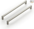 Ravinte 5 Pack Solid 7-1/2 Inch Center to Center Slim Square Bar Drawer Handles - Kitchen Cabinet Hardware Brushed Nickel Pulls - Handles for Cabinets and Drawers