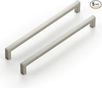 Ravinte 5 Pack Solid 7-1/2 Inch Center to Center Slim Square Bar Drawer Handles - Kitchen Cabinet Hardware Brushed Nickel Pulls - Handles for Cabinets and Drawers