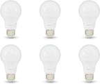 Amazon Basics A19 LED Light Bulbs, 60 Watt Equivalent, Energy Efficient 9W, E26 Standard Base, Daylight White 5000K, Dimmable, 10,000 Hour Lifetime , 6-Pack
