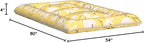 Japanese Floor Mattress, Futon Mattress with Portable Storage Bag and Washable Cover, Roll Up Thick Tatami Mat Suitable for Camping, Guest Room, Yellow Flower, Full