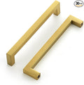 Ravinte 30 Pack 6-1/4 Inch Square Cabinet Handles - Brushed Brass Pulls, Stainless Steel Drawer Pulls, Kitchen Hardware