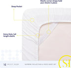 Twin Sheets - Breathable Luxury Sheets with Full Elastic & Secure Corner Straps Built In - 1800 Supreme Collection Extra Soft Deep Pocket Bedding Set, Sheet Set, EXTRA DEEP pocket - Twin, White