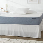 Amazon Basics Gel Memory Foam Mattress, Firm, Cooling, King Size Mattress, CertiPUR-US® Certified Foam, 80 x 76 x 10 inches, White/Gray