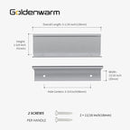 goldenwarm 10 Pack Brushed Nickel Finger Edge Pulls Drawer Finger Pulls Kitchen Hardware Handles Bedroom Dresser Drawers, 3-3/4in Hole Centers
