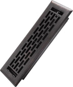 2x10 Inches Heavy Duty Walkable Floor Register - Easy Adjust Air Supply Lever Decorative Floor Vent Covers - Boston Design Vent Covers for Home - Oil Rubbed Bronze