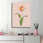 Metal Signs Rose Flower Line Art Suitable for Home Bar Cafe Farmhouse Decoration12x16inch Tin Sign