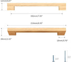 Burlywood Square 7-1/2in 8 pcs Wooden Drawer Pulls Handle pulls for cabinets Kitchen Cabinet Drawer pulls Cabinet Door Pull