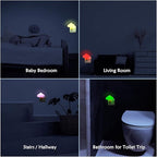Night Lights Plug into Wall - 2-Pack Sensor LED Mushroom Light, Magic 7 Color Changing Cute Dream Bed Mushroom Lamp for Kids Adults Living Room Bedroom Kitchen, Bathroom Toilet, Stair Hallway Corridor