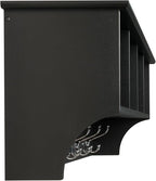 Prepac 60" Contemporary Wall Mounted Coat Rack, Coat Hooks Wall Mount with 4 Shelves, Ideal for Hallway or Entryway Storage Solution, 11.5"D x 60"W x 16.5"H, Black