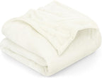 Utopia Bedding Fleece Blanket Twin Size Ivory 300GSM Luxury Anti-Static Fuzzy Soft Microfiber Bed Blanket (60x80 Inch)
