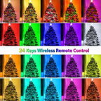 Albelt Smart Color Changing Christmas Lights, Christmas Decoration Lights with Remote & Timer, 66 FT 200 LED RGB Twinkle Fairy String Light Waterproof for Indoor Outdoor Halloween Xmas Tree Decor