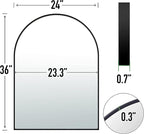 24x36 Arch Mirror Rectangle Full Length Wall Mounted Hanging or Against Wall Metal Frame Dressing Make-up Mirrors for Entryway Bedroom Bathroom Living Room 24 36 inch Black