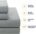 Sweet Home Collection 7 Piece Comforter Set Bag Solid Color All Season Soft Down Alternative Blanket & Luxurious Microfiber Bed Sheets, Florence, Full
