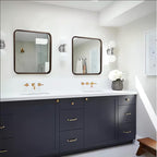 ANDY STAR Bronze Bathroom Mirror, 30x36 Inch Oil Rubbed Bronze Mirror, Bronze Mirrors for Wall, Bronze Vanity Mirror Metal Framed, Iron Tube, 1’’ Deep, Wall-Mounted Horizontally/Vertically