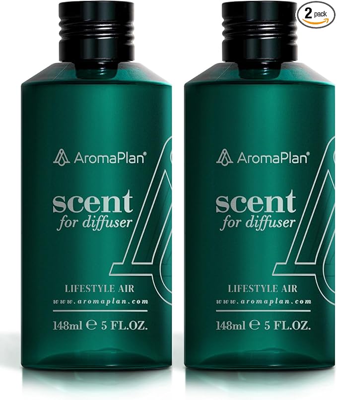 AromaPlan Hotel Scents Lifestyle Air 5 Fl Oz (2 Pack), Luxury Aroma & Hotel Fragrance Diffuser Oil- Hotel Diffuser Oil for Aromatherapy- USA Made, Bigger Bottle, Bolder Aroma & Longer Lasting