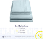 Full Size Sheet Sets - Breathable Luxury Sheets with Full Elastic & Secure Corner Straps Built In - 1800 Supreme Collection Extra Soft Deep Pocket Bedding Set, Sheet Set, Full, Light Blue