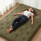 ZonLi Japanese Floor Futon Mattress Twin Size 75"x 39", 100% Cotton Cover 2.5'' Thicken Tatami Mattress, Foldable Sleeping Pad, Portable Dormitory Tatami Mat, Roll Up Floor Lounger Bed for Adult