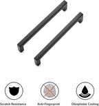 Ravinte 10 Pack Solid Kitchen Cabinet Handles Matte Black Cabinet Pulls Slim Drawer Pulls with 5 Inch Hole Center Square Bar Kitchen Cabinet Hardware