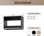 ROOMTEC 19.5" Tall Hanging Closet Unit, Modular Closet System with Hanging Rod, Wardrobe Organizer for Bedroom or Walk-in Closet, Wall Mounted, Customizable Clothes Storage Unit, Black