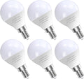 6 Pack E12 LED Candelabra Light Bulbs, 60 Watt Equivalent, Warm White 2700K, 120V Chandelier Llight Bulb, A15 / G45 Shape Ceiling Fan Light Bulbs, Bright Small Bulb Non-Dimmable