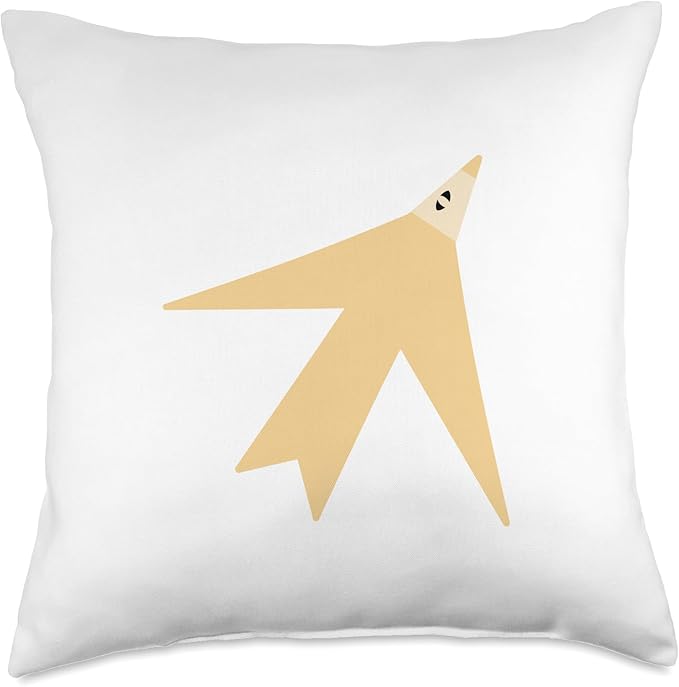 Cute Scandinavian Animals Designs Chic Scandinavian Bird Minimalism Throw Pillow, 18x18, Multicolor