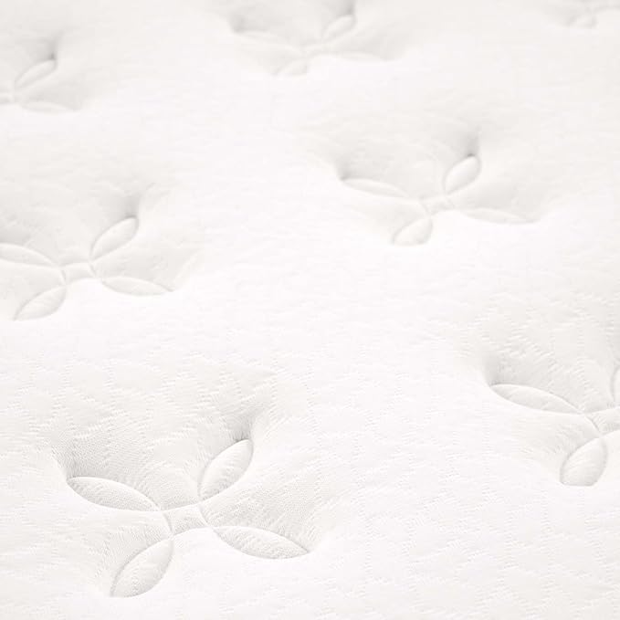 Modway MOD-7096-WHI Jenna 6" Innerspring Pillow Top King Mattress, White