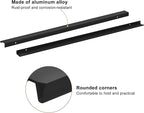 uxcell Cabinet Finger Edge Pull, 1pcs 600mm / 23.62" Aluminum Alloy Back Mount Hidden Cabinet Pulls Concealed Handle for Home Kitchen Drawer Cabinet, Black